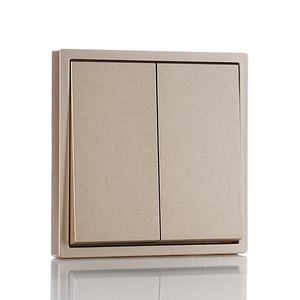 Design moderno grande tavola per PC bianco oro nero grigio colore piastra parete 80*80mm 2 Gang 1 vie interruttore a parete - Product Image 6