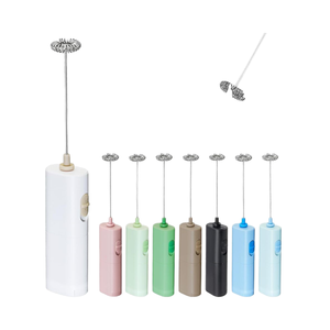 <span class=keywords><strong>Mousseur</strong></span> à lait électrique portable en plastique à piles, mini <span class=keywords><strong>mousseur</strong></span> à lait avec poignée pour café, matcha, poudre de protéines, blanc - Product Image 1