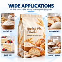 Sachet personnalisé en aluminium à huit soudures latérales avec valve pour poudre de mélange de cuisson, idéal pour la vente au détail et la vente en gros