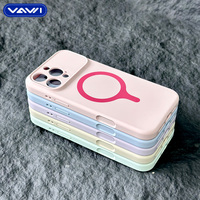 Étui de protection magnétique en silicone VAWI S125 à couverture intégrale, anti-chute, avec doublure douce et coussinets, pour iPhone