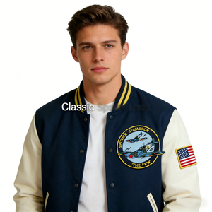 Patch Ricamata in PU Ecologica Vintage dell'Squadrono Spitfire 'The Few', Distintivo Decorativo per Appassionati di Aviazione e Piloti - Product Image 3