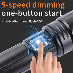Cao BRIGHT <span class=keywords><strong>LED</strong></span> chiến thuật đèn pin Zoomable <span class=keywords><strong>Torch</strong></span> <span class=keywords><strong>5</strong></span> chế độ chiếu sáng laser Wick ngoài trời không thấm nước cắm trại phiêu lưu tay đèn - Product Image 6