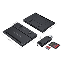 2024 nuevo adaptador de lector de tarjetas USB 3,0 todo en uno tipo C OTG con ESTUCHE DE ALMACENAMIENTO lector de tarjetas de memoria Flash Compatible con teléfono móvil