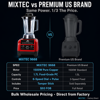 Mixeur Commercial Robuste à Marque Blanche, Moteur 1500W, Durée de Vie 2000+ Heures, Certifié CE ROHS SGS, Fournisseur de Mixeurs Professionnels