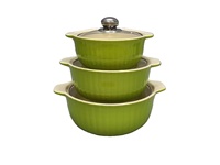 Casserole en céramique résistante aux hautes températures pour la cuisine domestique avec couvercle en verre, pot de cuisson pour la maison