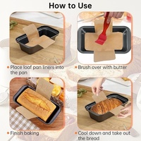 Papiers sulfurés jetables en silicone double face personnalisables pour moules à pain, biscuits, gâteaux, pizzas et sandwichs