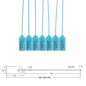 Sceau en plastique jetable à verrouillage automatique haute sécurité HS-PS 6007, robuste, pour usage postal et <span class=keywords><strong>de</strong></span> messagerie, <span class=keywords><strong>de</strong></span> qualité supérieure - Product Image 4
