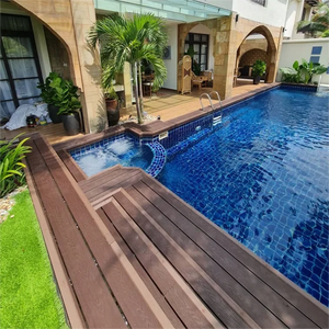 Revêtement de sol extérieur en WPC imperméable et résistant à l'humidité, imitation bois 3D, avec installation par clipsage, pour jardin et salle de sport, garantie 5 ans - Product Image 4