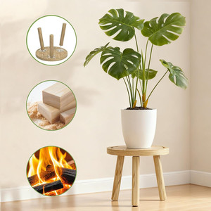 Lot de 3 tabourets pour plantes modernes du milieu du siècle support pour plantes intérieur extérieur porte-pot en <span class=keywords><strong>bois</strong></span> pour la décoration intérieure - Product Image 5