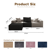 Modernes Ausziehbares Konvertierbares Wohnzimmer-Sofa-Set - Luxuriöses Design im Sektionalen Stil
