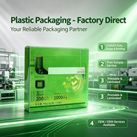 Boîte en plastique transparente pliable en PVC personnalisée, emballage de présentation au détail vert, impression de logo personnalisée
