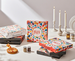 Caja de <span class=keywords><strong>Pizza</strong></span> de Cartón Corrugado Ecológica al por Mayor, Impresión de Logotipo Personalizado, Cartón de Papel Blanco y Marrón para Envasado de Alimentos para Llevar - Product Image 6