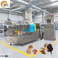 Ligne de production d'extrusion automatique à double vis pour aliments pour animaux de compagnie (chiens et chats), machine de fabrication de croquettes pour chiens