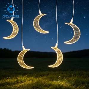Guirlande lumineuse LED romantique Anpu en forme de lune, indice de protection IP65, pour la décoration de plafond de mariage et d'événements, motif lumineux - Product Image 4