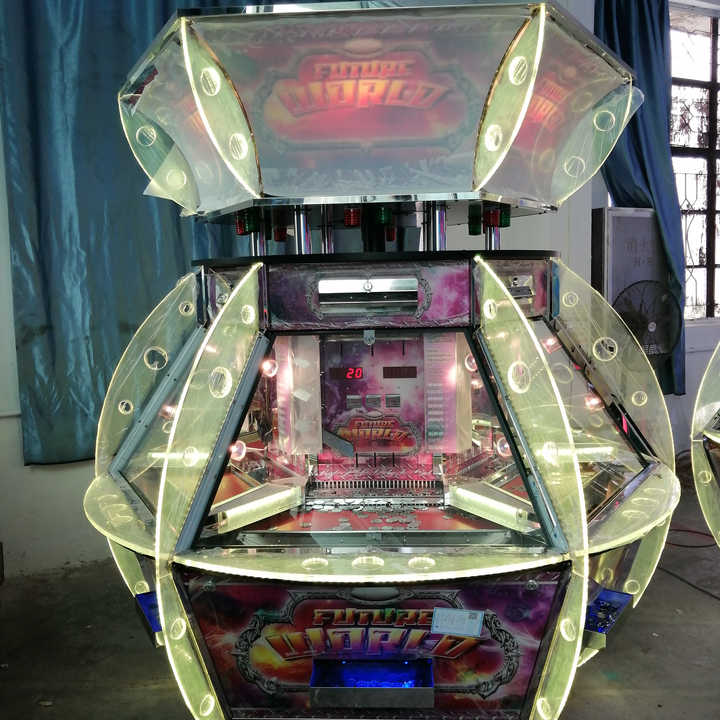 Game Machine Coin Operated Pusher Coin Machine 6 Players Future World ...
