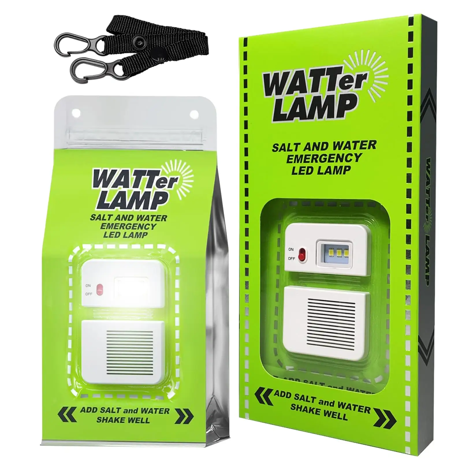 Lámpara de agua salada Kit de luz de emergencia para exteriores No se requieren baterías Portátil Camping Essentials Pesca nocturna Senderismo Camping Lam