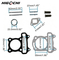 Kit cylindre GOOFIT 47 mm à gros alésage, culasse compatible avec GY6 80cc 139QMB ATV Go Kart