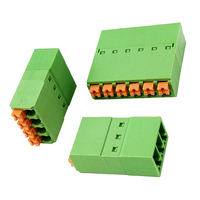 Vente directe usine et prix bas – Bornier de raccordement mâle à ressort encastrable à profil bas en PA66 vert de 3,81 mm pour installation en ligne