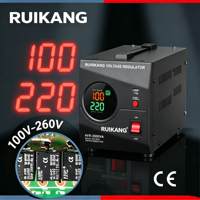 Stabilisateur de tension monophasé 220V compatible solaire avec écran LCD, protection multi-énergies contre la foudre, économie d'énergie pour appareils électroménagers