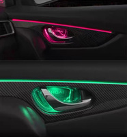 Iluminación LED interior mejorada SJC para modelos Nissan X-Trail 2014-2020 con iluminación ambiental activa dinámica de coche de 64 colores.
