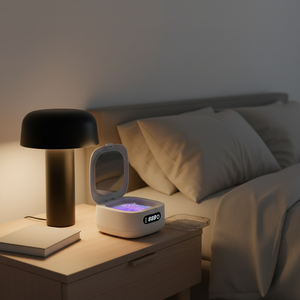 Pembersih Ultrasonik USB Tipe-C Portabel yang Dapat Diisi Ulang IPX5 Tahan Air Tangki Baja Tahan Karat 50kHz Layar LED Luar Ruangan 166ml - Product Image 1