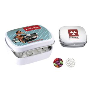 Scatola di Latta per Caramelle Novol con Design di Auto Classica per Uso Promozionale - Product Image 1