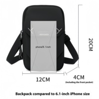 Pour sac à bandoulière en Nylon multicouche polyvalent unisexe à la mode Mini sac de poitrine décontracté de voyage léger