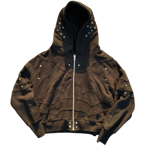 Sweat à capuche oversize en molleton de coton délavé au soleil d'hiver 370 g/m², style streetwear, vintage personnalisé, de bonne qualité, tendance - Product Image 1