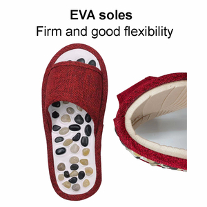 Sandales de réflexologie thérapeutique à acupression avec semelles en galets de pierre, antidérapantes en EVA, pour un massage naturel des pieds - Product Image 6
