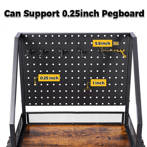 Support de <span class=keywords><strong>rangement</strong></span> multifonctionnel en métal pour cannes <span class=keywords><strong>à</strong></span> <span class=keywords><strong>pêche</strong></span> et moulinets, avec boîte <span class=keywords><strong>à</strong></span> outils et rotation multidirectionnelle - Product Image 3