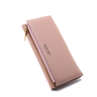 Dompet genggam ritsleting panjang wanita, dompet dengan berbagai slot kartu dan saku ponsel untuk perempuan