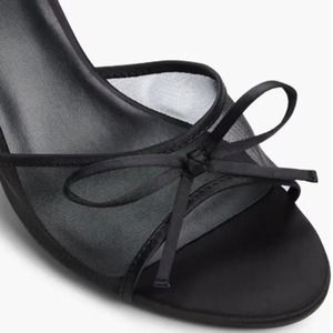 Sandales à talons aiguilles personnalisées à enfiler avec nœud sur l'orteil, talons ouverts à bout rond pour l'été, chaussures habillées pour femmes et jeunes filles - Product Image 5