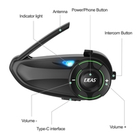 Casque de moto Q8 ABS Mesh avec interphone sans fil, étanche IP67, radio FM