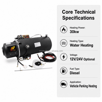 OkyRie Calentador de Agua Marino Hidrodiésel de 30kW 220V 240V, Calentador de Agua de Estacionamiento 12V 24V, Sistemas de Aire Acondicionado
