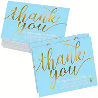 50 pièces en gros, film de gaufrage or rose 5*9cm, cartes de remerciement en carton laminé, soutenez ma petite entreprise, cartes de vœux, cadeaux