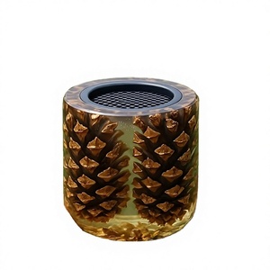Quemador de Incienso de Resina Epoxi y Madera de Acacia Crown Crescent Elite, Diseño Artesanal, Soporte para Oud, Decoración Árabe - Product Image 1