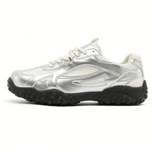 Chaussures décontractées personnalisables en cuir véritable, respirantes, légères, à enfiler, avec semelle épaisse en maille, tendance mode - Product Image 5
