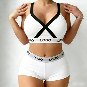 Комплект женского спортивного белья из бамбукового волокна, бесшовный, из 2 предметов, с возможностью нанесения логотипа, больших размеров, от производителя ODM - Product Image 1