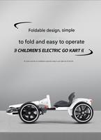 Nouvelle voiture électrique pour enfants Kart électrique Musique Éducation précoce et autres fonctions Pliable Installation gratuite Voiture jouet électrique