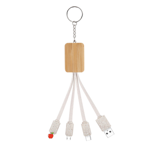 Biodegradable Wheatstraw Eco Friendly 3 en 1 Cable de cargador universal - Product Image 4