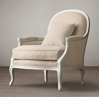 2024 KVJ-7608 chaise de canapé d'attente en tissu de bois sculpté de style français antique de Norvège