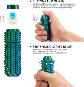 3D in PLA nhựa đau Stim đồ chơi cho người lớn Spiky <span class=keywords><strong>Fidget</strong></span> Keychain lo lắng cứu trợ ít ouchies <span class=keywords><strong>Fidget</strong></span> Đồ chơi-mới lạ bên - Product Image 5