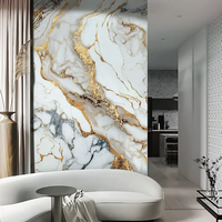 Panneaux muraux en PVC de qualité supérieure, effet marbre, brillants et résistants aux UV - Imperméables et ignifuges pour une décoration intérieure élégante