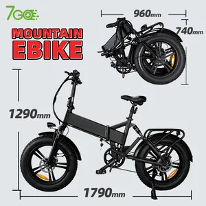 20インチ48v750wEbike折りたたみ式E-Bike Bicicleta Electrica7スピードシティオフロード自転車大人電動ファットタイヤ折りたたみ自転車