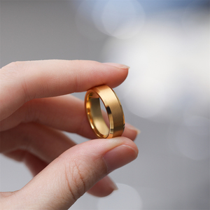 Bagues en tungstène plaqué or Tempusort, 2/4/<span class=keywords><strong>6</strong></span>/8 mm, pour hommes et femmes, bijoux classiques personnalisés, alliances brossées pour couples – Ventes flash - Product Image 4