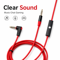 Câble audio 3,5 mm avec micro et télécommande, cordon de remplacement pour casque à angle droit de 90 degrés pour Beats