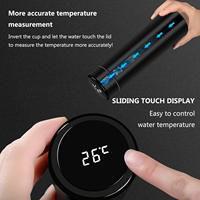 Botella de agua inteligente portátil para coche de 18oz, diseño de pantalla táctil LED Digital, termo clásico para viaje, café, té