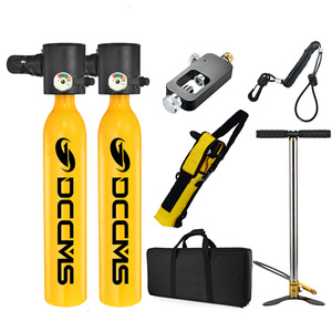 Bouteille de plongée HY Sports Modèle 006 500ML Mini Jaune/Noir en alliage d'aluminium et acier inoxydable Certifiée CE TUV 200 bars Conception Sidemount - Product Image 2