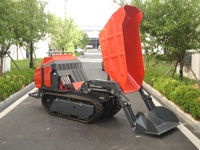 Mini-dumper automoteur sur chenilles en caoutchouc pour travaux de construction