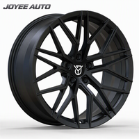 JOYEE Jantes forgées multi-rayons Performance 19 20 21 pouces pour Mercedes Audi RS6 RS7 Noir mat Léger T6061-T6
